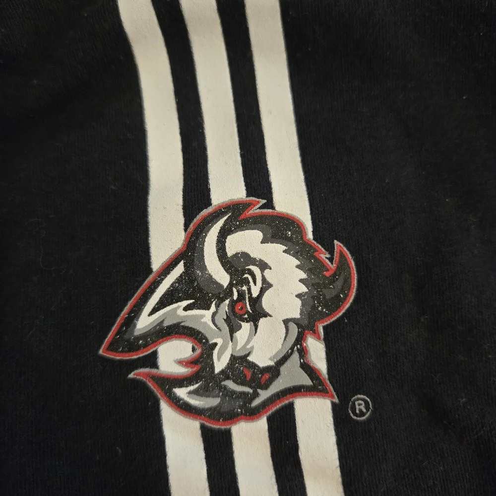 Vintage Y2k Black and Red Old Buffalo Sabres Logo Velcro Baby Bib
